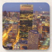 In het centrum van Boston en Hancock Tower Onderzetter (Voorkant)