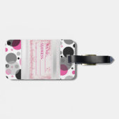  IN HET COLLECTIE POLKADOTS BAGAGELABEL (Achterkant horizontaal)