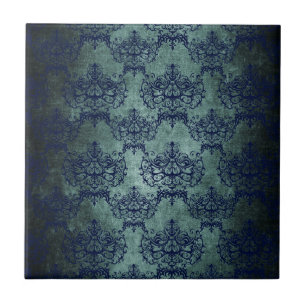 In het diepblauw tegeltje