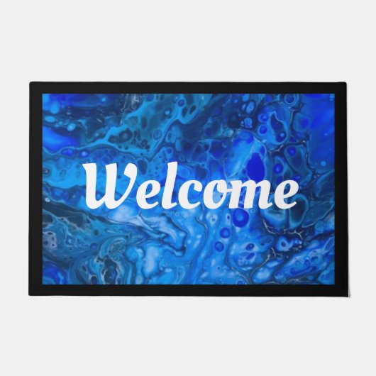 "In het diepe blauw" Deurmat (Voorkant)