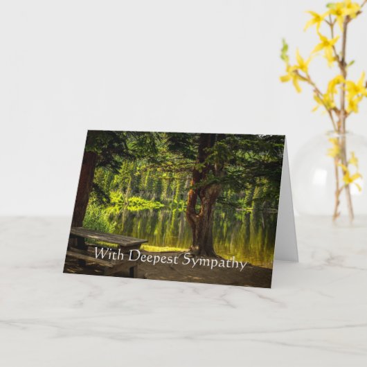 In het diepste sympathiepark in het meer bomen kaart (Gele Bloem)