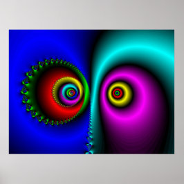 In het donker, de ogen van het gememmerde poster