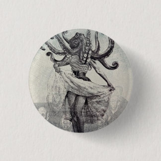 In het donker, in het zee. ronde button 3,2 cm