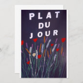 In het Frans ondertekenen voor eten (Voorkant / Achterkant)