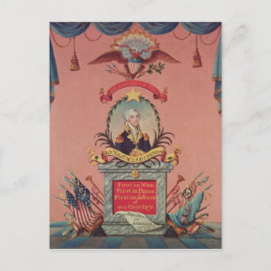 In het gebed van George Washington Briefkaart