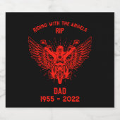 In het geheugen Motorbike Rider begrafenis Bier Etiket (Enkel label)