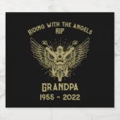 In het geheugen Motorbike Rider begrafenis Bier Etiket (Enkel label)