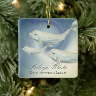 In het geheugen van Beluga Whale Family Memorial Keramisch Ornament