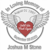 In het Geheugen van de Loving van Sticker (Voorkant)