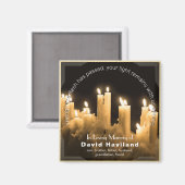 In het Geheugen van Kaarsen Magnet met tekst - HAM Magneet (Voorkant / Achterkant)