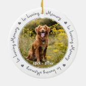 In het geheugen van Silver Grey Keepomwille Pet Me Keramisch Ornament (Achterkant)