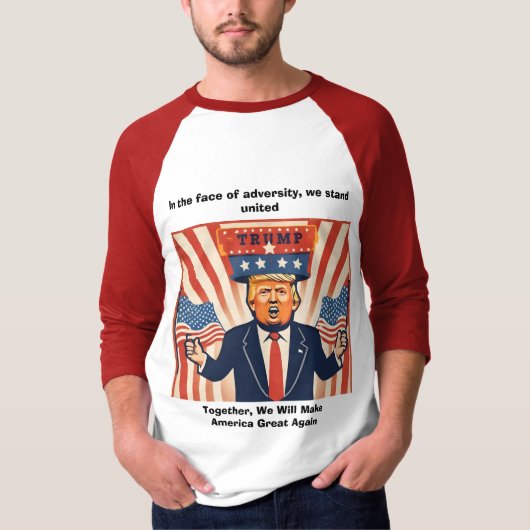 "In het gezicht van tegenspoed" Trumps sweatshirt (Voorkant)