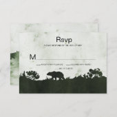 In het groene landschap van de Wilde Rust Emerald  RSVP Kaartje (Voorkant / Achterkant)