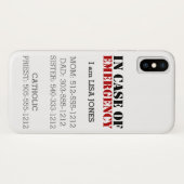 In het Hoesje van een noodgeval voor telefonische  (Achterkant (horizontaal))