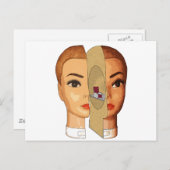 in het hoofd briefkaart (Voorkant / Achterkant)