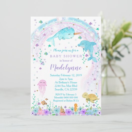 In het kader van de uitnodiging van het Baby showe (Staand voorkant)