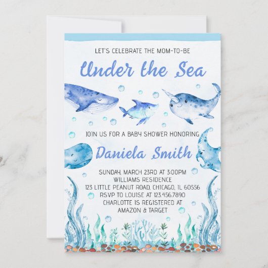 In het kader van de uitnodiging van het Baby showe (Voorkant)