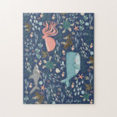 In het kader van de Waterverf van de Zee oceaandie Legpuzzel (Verticaal)