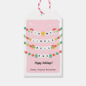 In het kersttijdperk trendy vriendschap armband ro cadeaulabel (Voorkant)