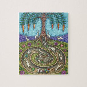IN HET KONIJNENGAT, WILLOW & BUNNIES PUZZEL