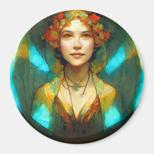 In het licht van Art Nouveau Fantasy Magneet
