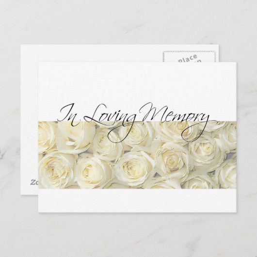 In het liefdegeheugen/de viering van het levensond briefkaart (Voorkant / Achterkant)