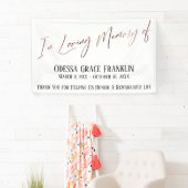 In het liefdevol geheugen van Roos Gold Modern Han Spandoek (Insitu)