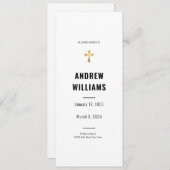 In het liefdevolle geheugen begrafenisprogramma zw kaart (Voorkant / Achterkant)