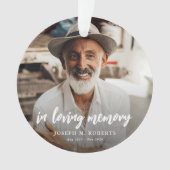 In het liefdevolle geheugen Foto Keepsake Kerstmis Ornament (voorkant)