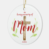 In het liefdevolle geheugen van mam op persoonlijk keramisch ornament (Links)