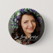 In het liefhebben van aangepaste geheugenkromme-fo ronde button 5,7 cm (Voorkant)