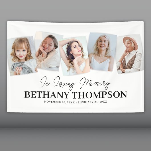 In het liefhebben van de Foto Collage Funeral Bann Spandoek