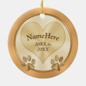 In het liefhebben van de sympathie van de Dog Keramisch Ornament (Achterkant)