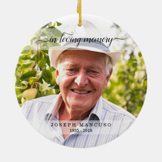 In het liefhebben van geheugen begrafenissympathie keramisch ornament (Achterkant)