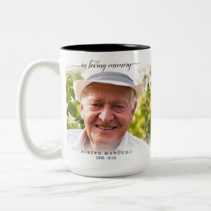 In het liefhebben van geheugen begrafenissympathie tweekleurige koffiemok