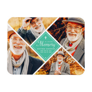 In het liefhebben van geheugen Modern Cross Multi Magneet