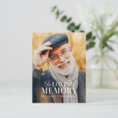In het liefhebben van geheugen Modern Elegant Phot Briefkaart (Staand voorkant)