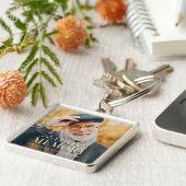 In het liefhebben van geheugen Modern Elegant Phot Sleutelhanger (Zijkant)