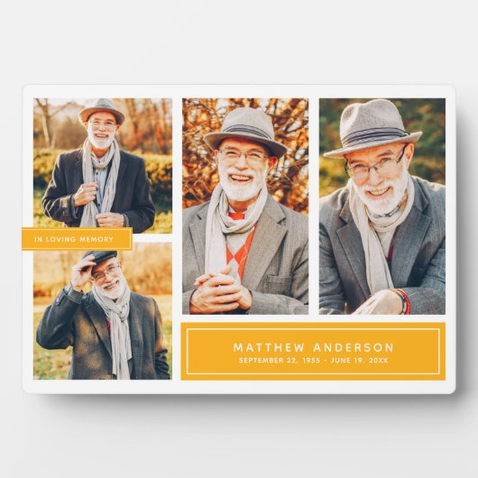 In het liefhebben van geheugen Moderne Kleur Multi Fotoplaat (voorkant)