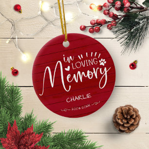 In het liefhebben van geheugenkat of dog gedenktek keramisch ornament