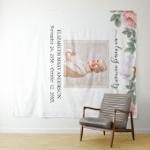 In het liefhebben van het Geheugen Foto Roze Flora Wandkleed (In Situ (horizontaal))