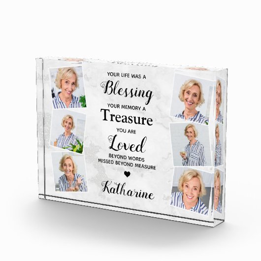 In het liefhebben van het geheugen Moderne Marmer  Fotoblokken (Rechts)