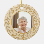 In het liefhebben van het Geheugen Persoonlijke Fo Keramisch Ornament (Achterkant)