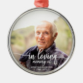 In het liefhebben van het Geheugen Persoonlijke Fo Metalen Ornament (Voorkant)