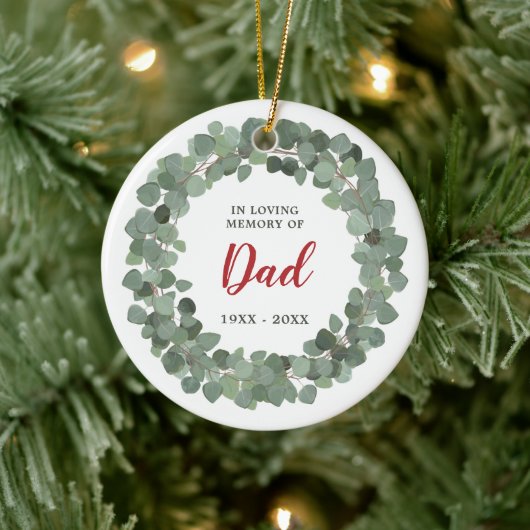 In het liefhebben van het geheugen van pap geperso keramisch ornament (Boom)