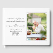 In het liefhebben van het Geheugen Verticale Fotoc Gastenboek (Voorkant)