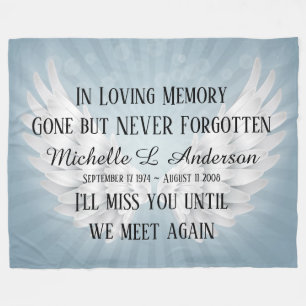 In het liefhebben van Memory Angel Wings Fleece Deken