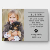 In het liefhebben van Memory Dog Personalized Phot Fotoplaat (voorkant)