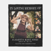 In het liefhebben van Memory Keepomwille Tributeer Fleece Deken (Voorkant)
