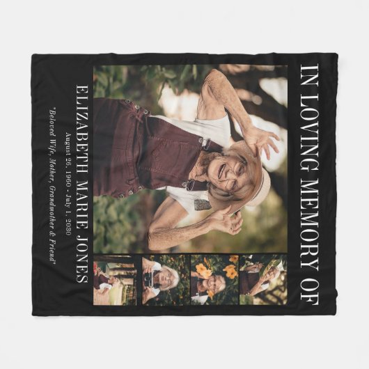 In het liefhebben van Memory Keepomwille Tributeer Fleece Deken (Voorkant (Horizontaal))